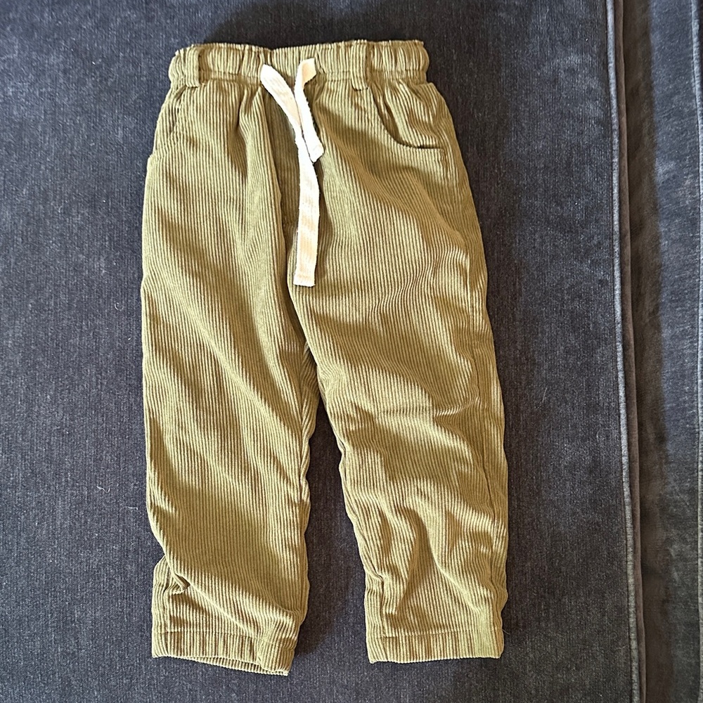 Little Bipsy Lined Corduroy Joggers in Olive